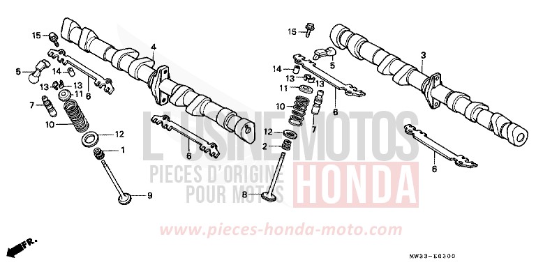CAMSHAFT for CB Seven Fifty BLACK (NH1F) from 1992